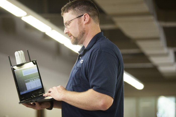 Technician Conducting Wireless Survey